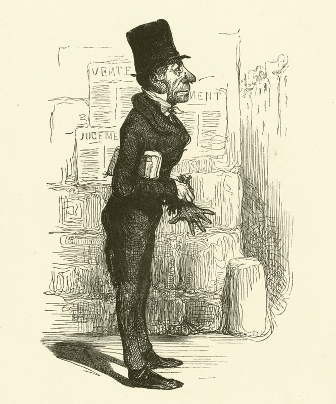 De Kleine Advocaat door Honore (after) Daumier