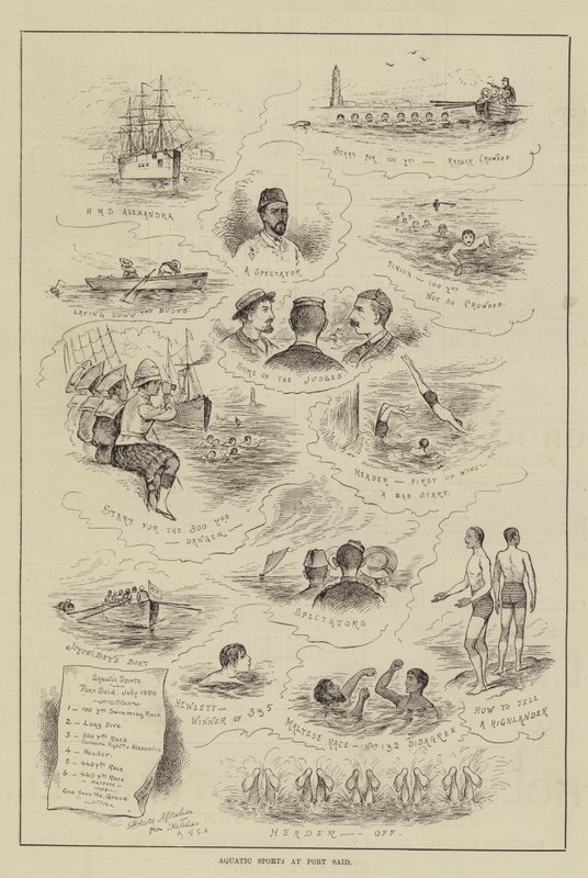 Watersporten in Port Said door Horace Morehen