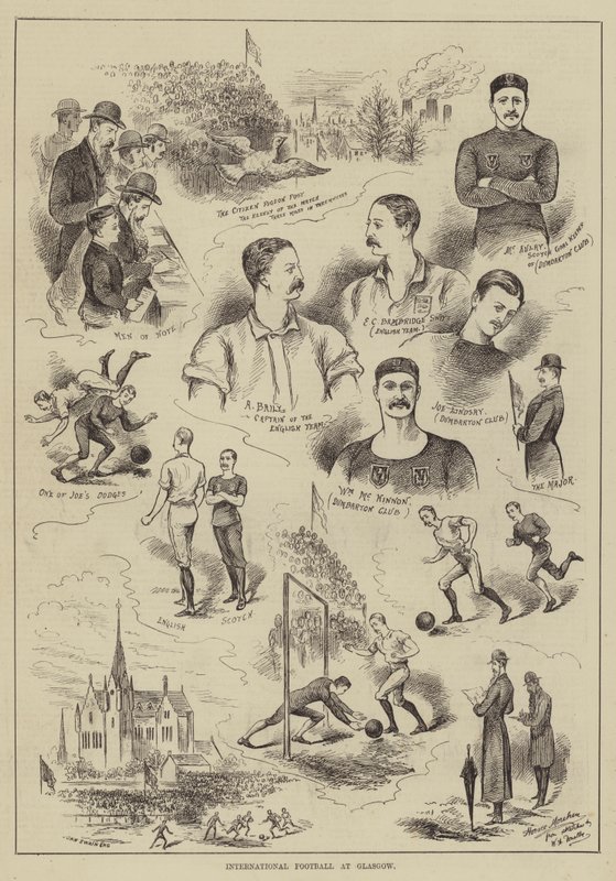 Internationale Voetbal in Glasgow door Horace Morehen
