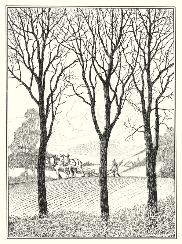 Maart (litho) door Horace J. Knowles