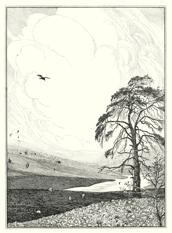 Oktober (litho) door Horace J. Knowles