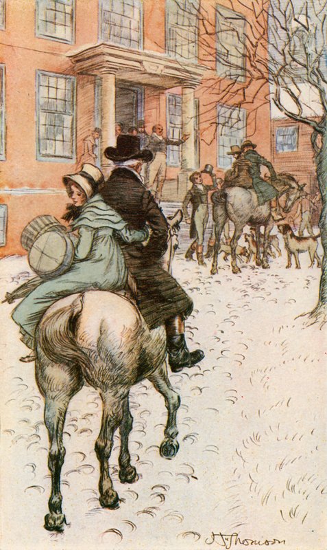 Aankomsten bij het Rode Huis door Hugh Thomson