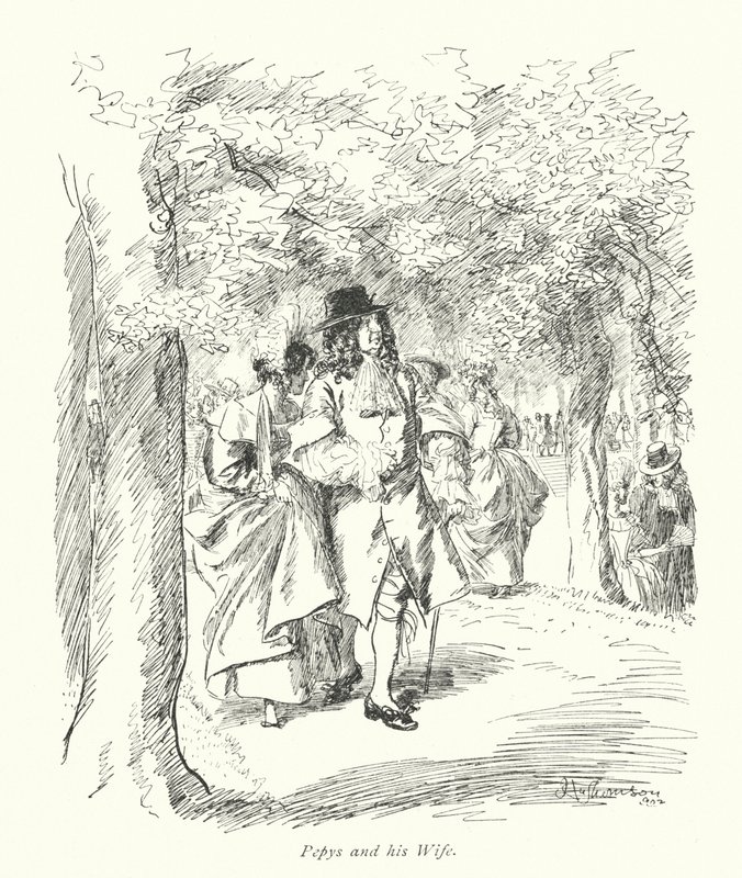 Londen: Pepys en zijn vrouw door Hugh Thomson