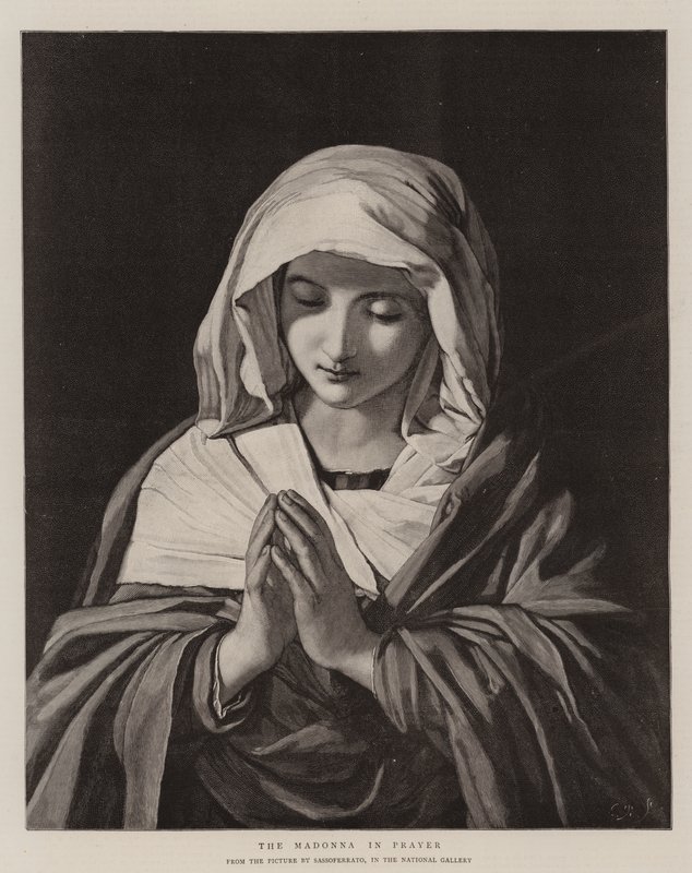 De Madonna in gebed door Il Sassoferrato