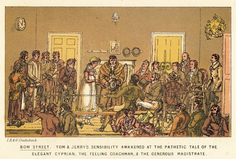 Bow Street door Isaac, Robert and George Cruikshank