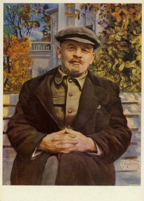 Sovjetleider Vladimir Lenin in Gorki door Isaak Israilevich Brodsky