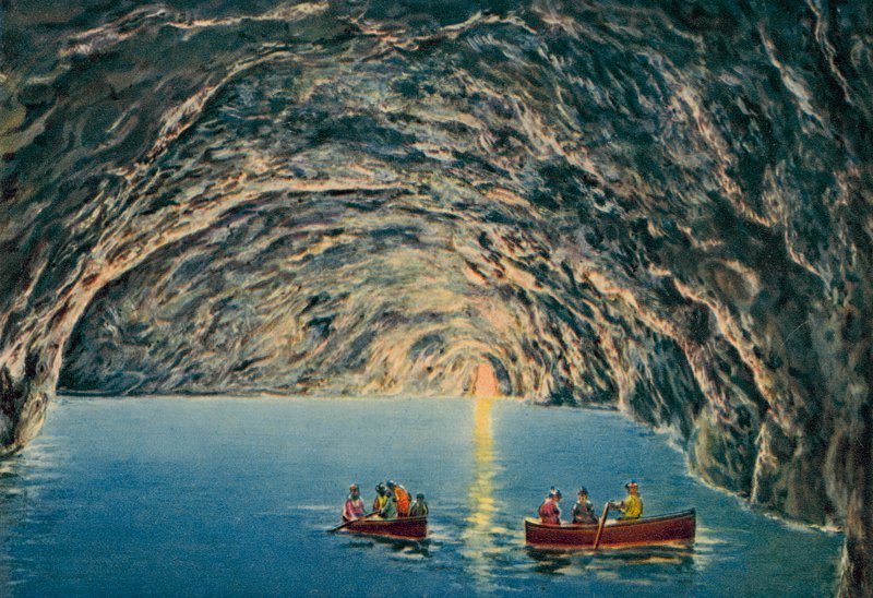 Capri: Grotta Azzurra (ingekleurde foto) door Italian Photographer