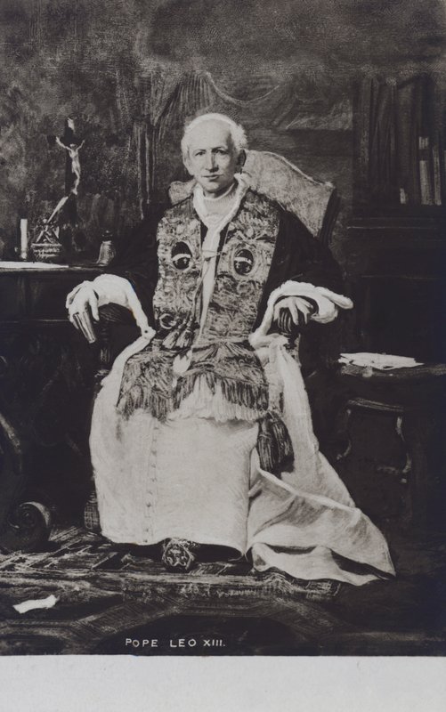 Paus Leo XIII (z/w foto) door Italian Photographer