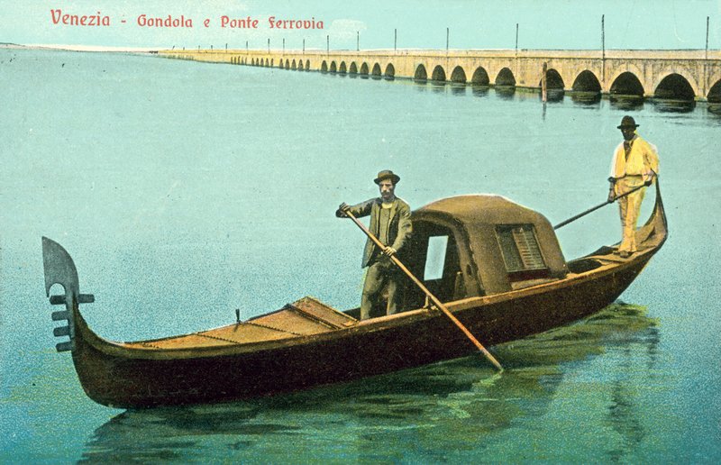 Venetië, gondel, Ponte Ferrovia door Italian Photographer