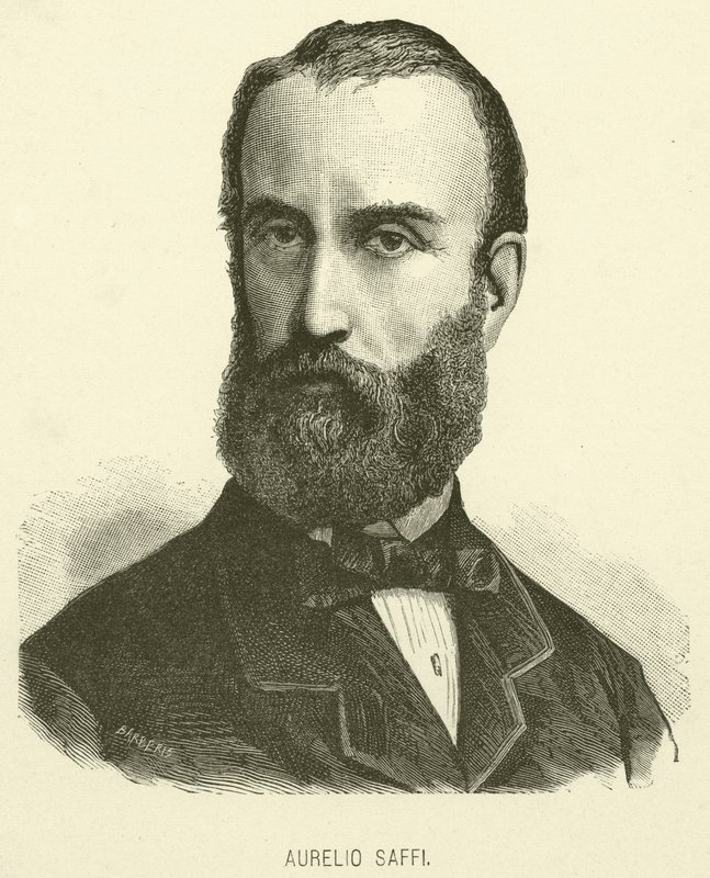 Aurelio Saffi (gravure) door Italian School