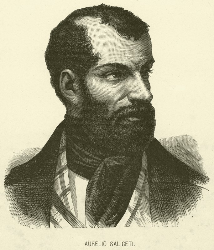 Aurelio Saliceti (gravure) door Italian School