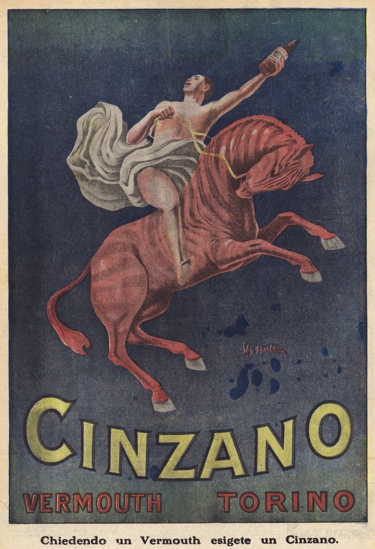 Cinzano Vermouth Turijn (kleurenlitho) door Italian School