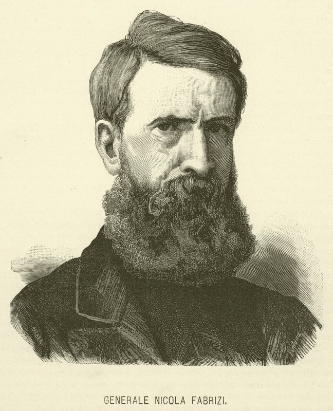 Generaal Nicola Fabrizi (gravure) door Italian School