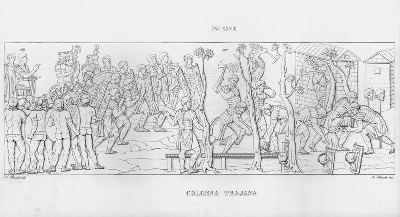 La Colonna Trajana, Zuil van Trajanus door Italian School