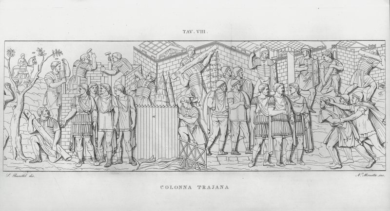 La Colonna Trajana door Italian School