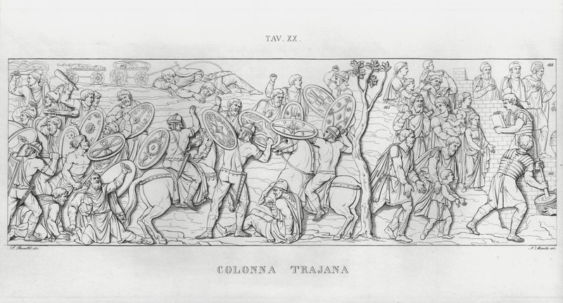 La Colonna Trajana door Italian School