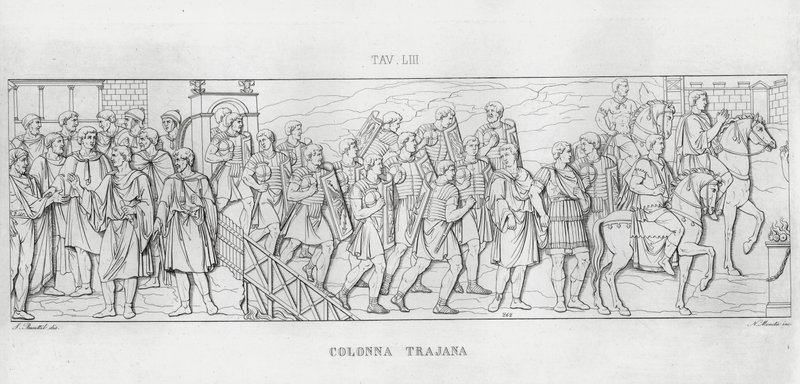 La Colonna Trajana door Italian School
