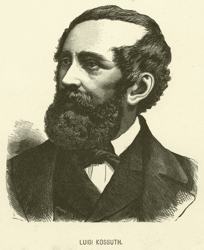 Luigi Kossuth (gravure) door Italian School