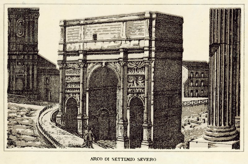 Rome: Boog van Septimius Severus door Italian School