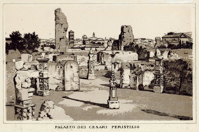 Rome: Paleis van de Caesars, Peristilium door Italian School