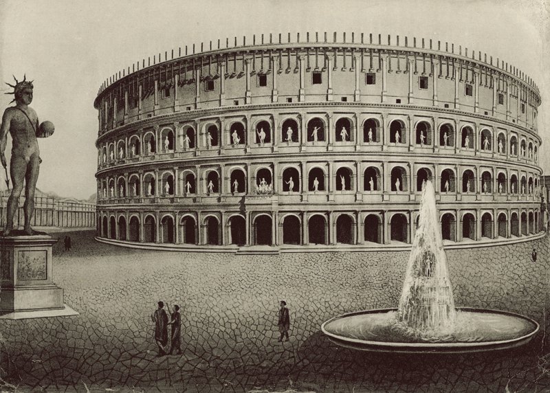 Het Colosseum hersteld door Italian School