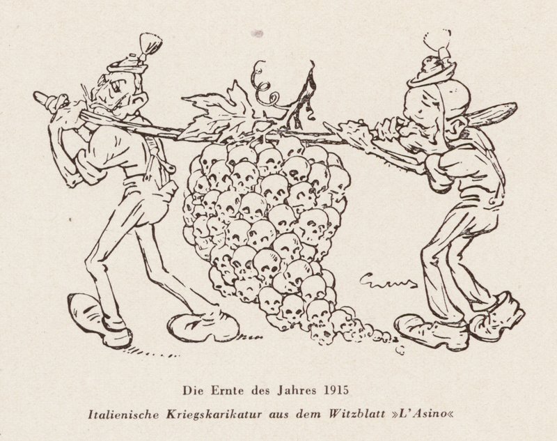 De oogst van het jaar 1915 (litho) door Italian School