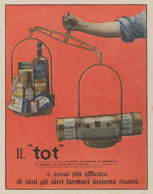 Tot (kleurenlitho) door Italian School