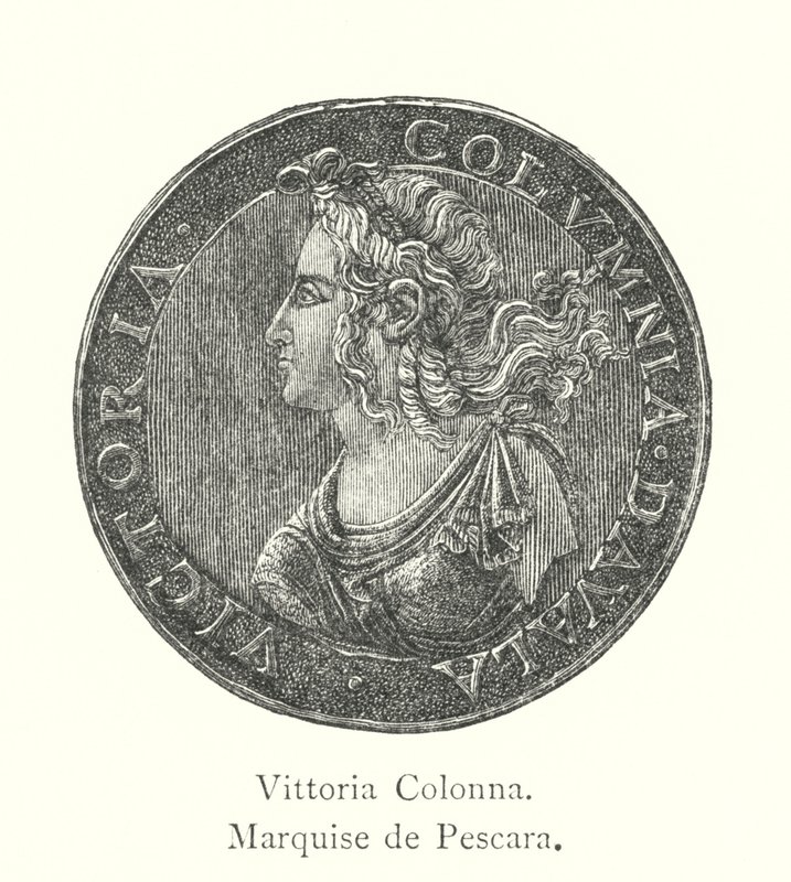 Vittoria Colonna, Markiezin van Pescara (gravure) door Italian School