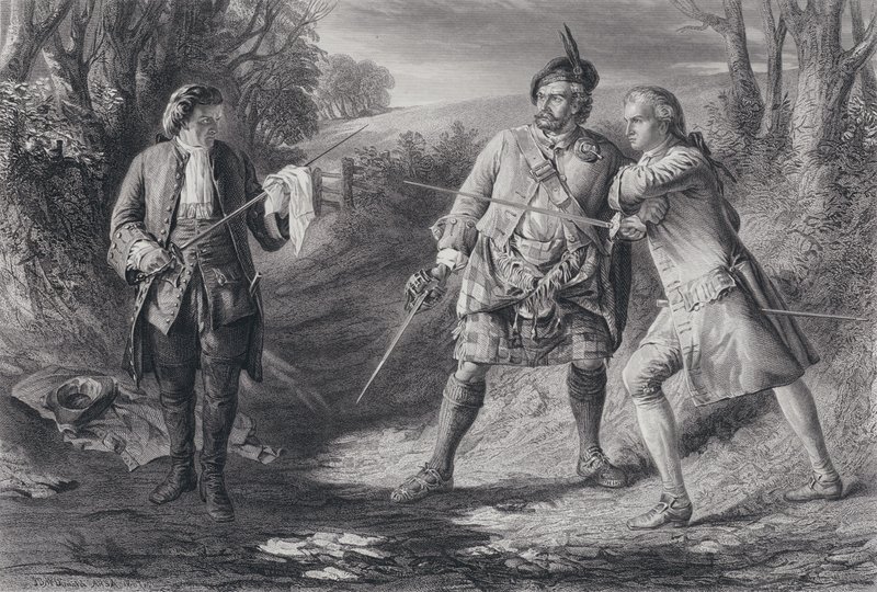 Illustratie voor Rob Roy (gravure) door J.B. (after) MacDonald