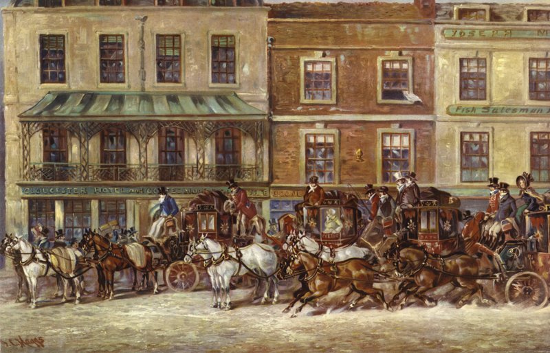 Gloucester Coffee House, Piccadilly door J.C. Maggs