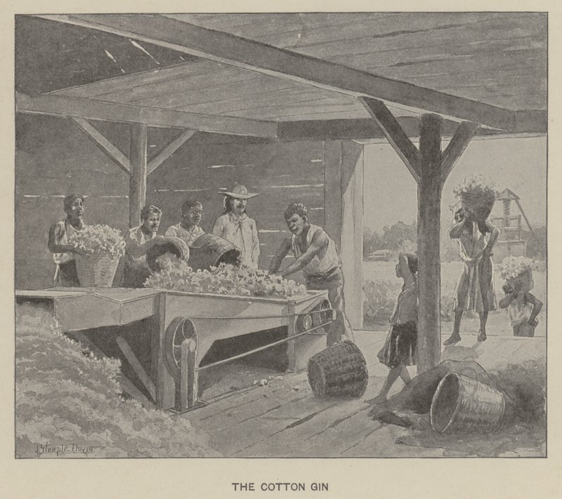 De katoen gin (litho) door J. (after) Steeple Davis