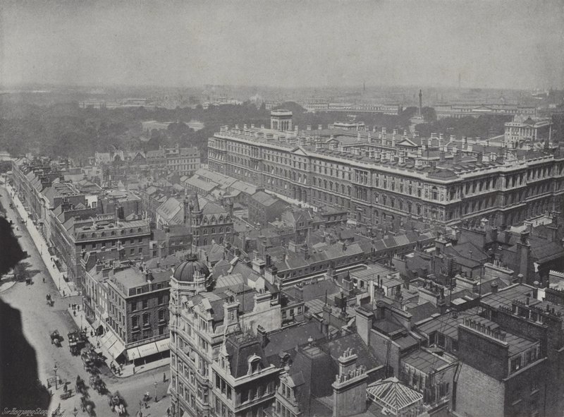 Westminster vanaf de Klokkentoren door J. Benjamin Stone