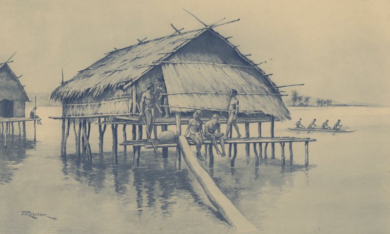 Marienedorp van Nieuw-Guinea door J. Macfarlane