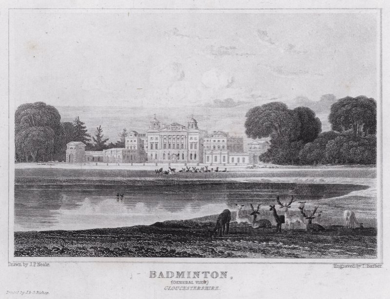 Badminton, Algemeen Zicht, Gloucestershire door John Preston Neale