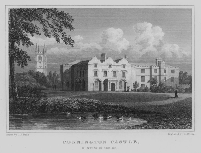 Connington Castle, Huntingdonshire door John Preston Neale