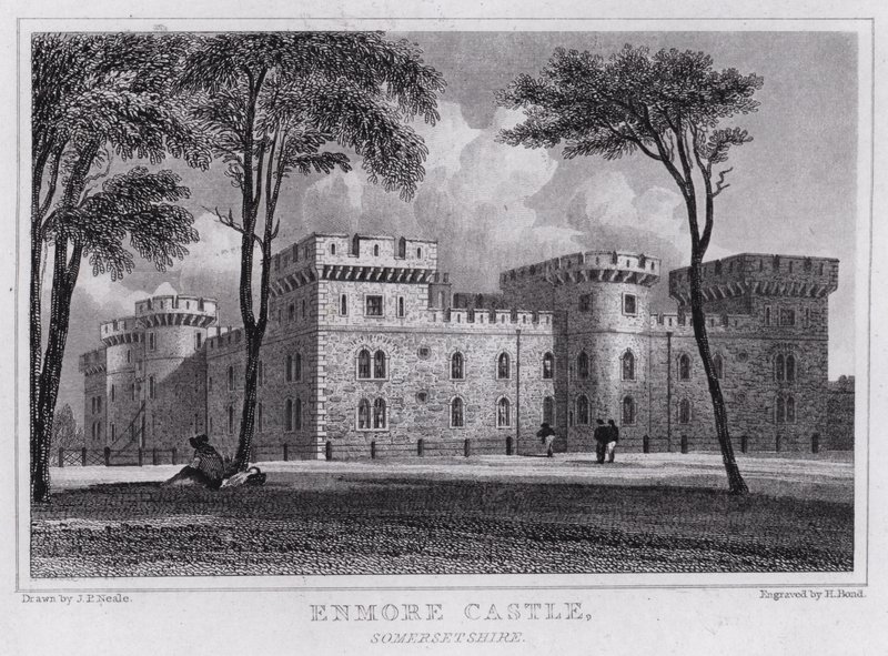 Enmore Castle, Somerset door John Preston Neale