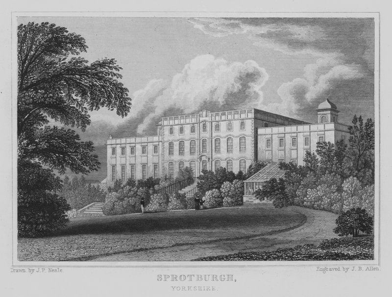 Sprotburgh, Yorkshire (gravure) door John Preston Neale