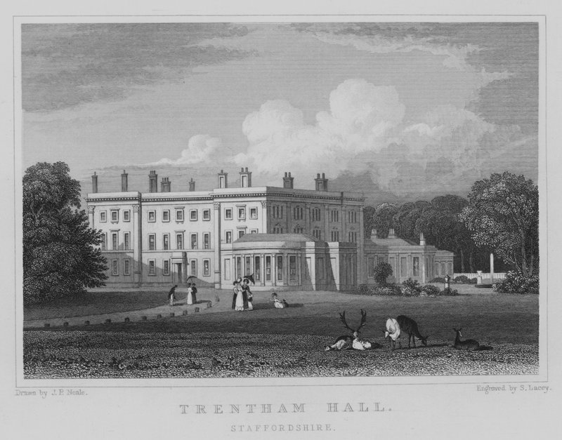 Trentham Hall, Staffordshire door John Preston Neale