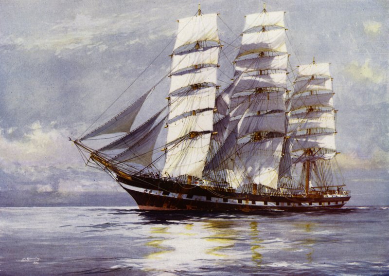 Clipper Schepen: Euphrosyne door Jack (after) Spurling
