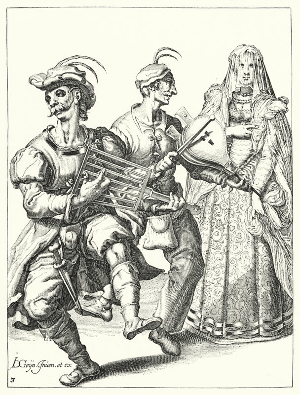 Maskerade door Jacques II de Gheyn