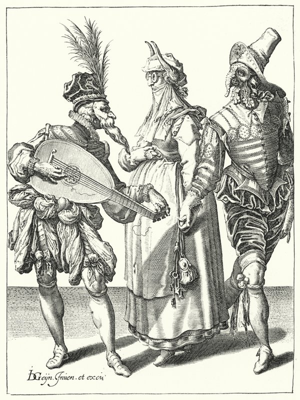 Maskerade door Jacques II de Gheyn