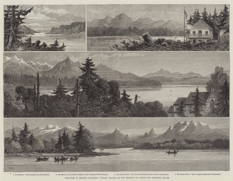 Schetsen in Brits-Columbia, plaatsen bezocht door de Markies van Lorne en Prinses Louise door James Burrell Smith