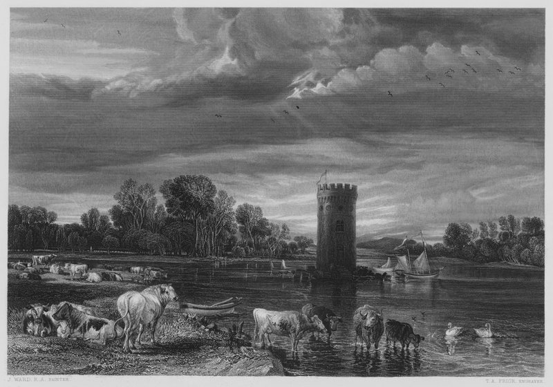 De Tabley Park, uit het schilderij in de Vernon Gallery door James after Ward