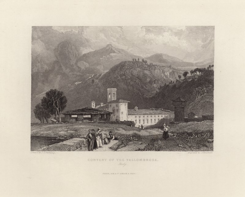 Klooster van Vallombrosa door James Duffield Harding
