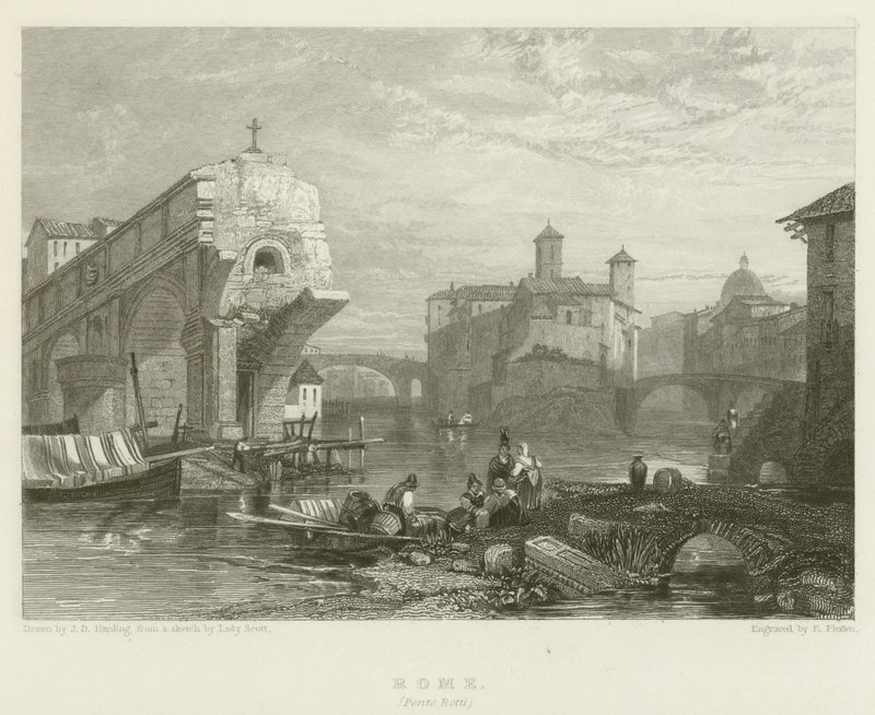 Rome, Ponte Rotti door James Duffield Harding