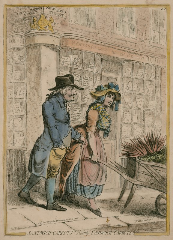 Sandwich-Wortelen - Lady Sandwich Wortelen door James Gillray