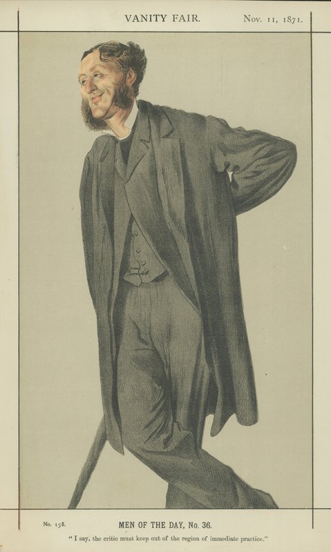 Mr. Matthew Arnold (kleur litho) door James Jacques Joseph Tissot