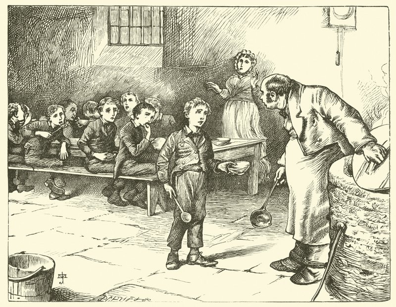 Oliver Twist vraagt om meer door James Mahoney