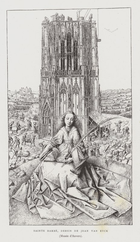 Sint Barbara, 1437 door Jan van Eyck