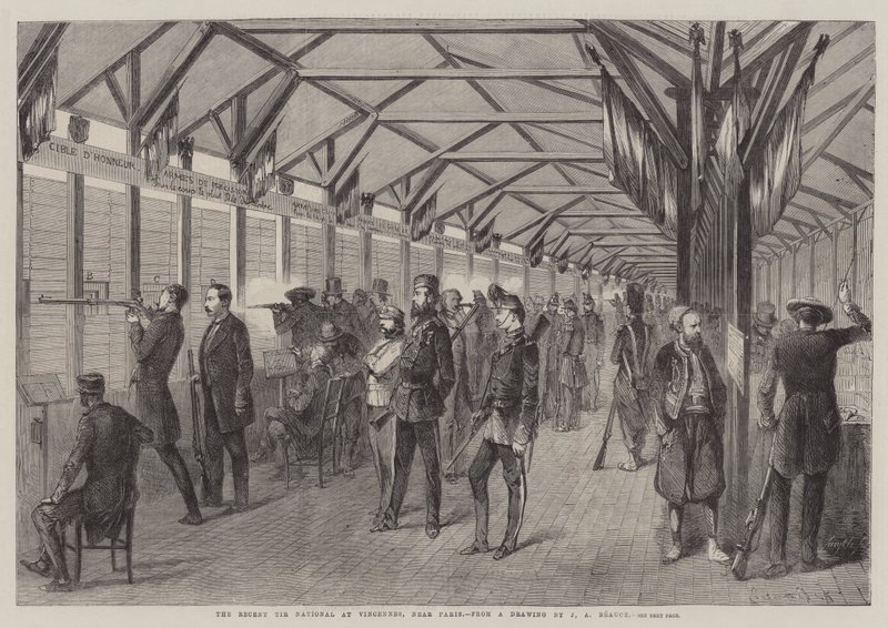 Het recente Tir National in Vincennes, nabij Parijs door Jean Adolphe Beauce
